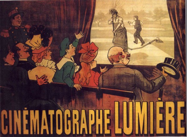 The world's first film poster, for 1895's L'Arroseur Arrosé by Auguste Lumière and Louis Lumière