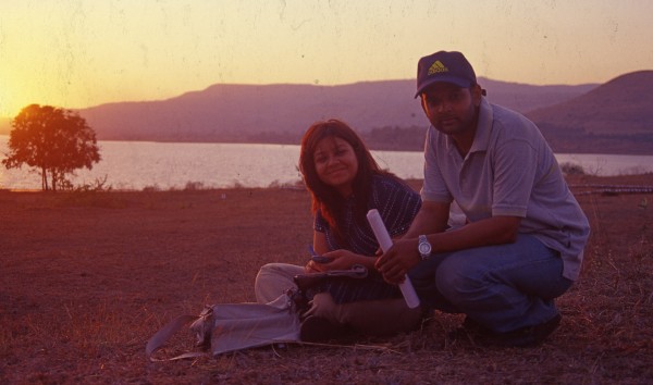 Vikram Srivastava with assistant. Around 2004-5.